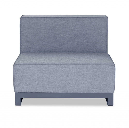 29" X 35" X 41" Gray Aluminum Modular Armless Chair (374151)