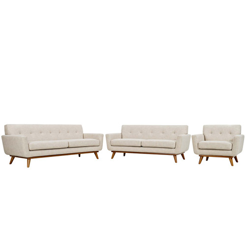 Engage Sofa Loveseat And Armchair Set Of 3 EEI-1349-BEI