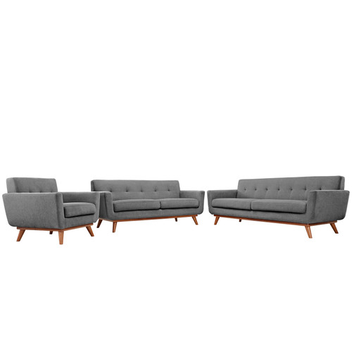 Engage Sofa Loveseat And Armchair Set Of 3 EEI-1349-GRY