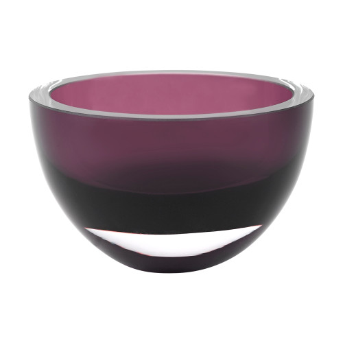 6" Mouth Blown European Made Lead Free Purple Crystal Bowl (375804)