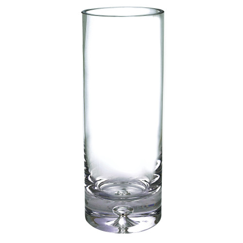 10.5" Mouth Blown Crystal European Made Cylinder Vase (375829)