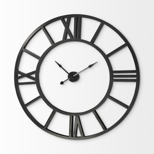54" Round Xl Industrial Style Wall Clock W/ Open Face Desing (376239)