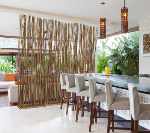 Single Panel Room Divider With Bamboo Branches Design (376800)