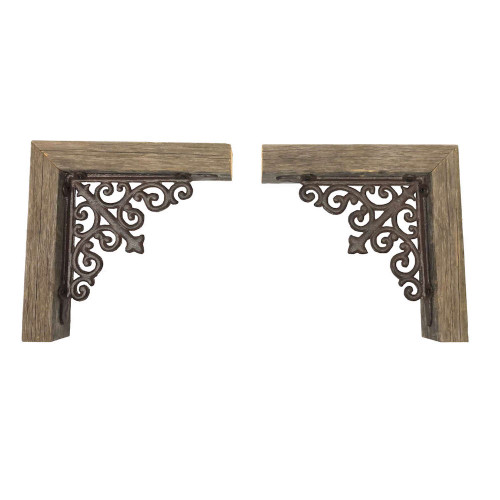 Set Of 2 - Weathered Gray Corbels (379889)