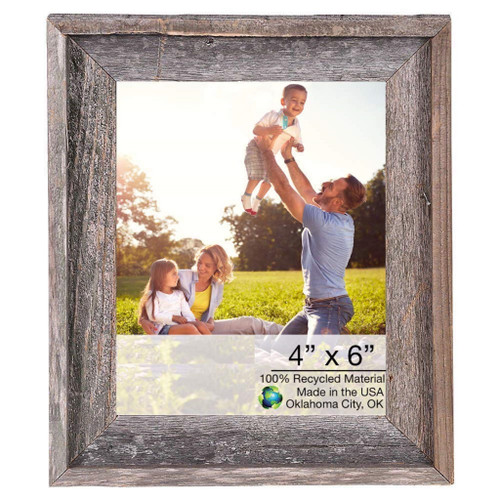 4" X 6" Natural Weathered Gray Picture Frame (379894)