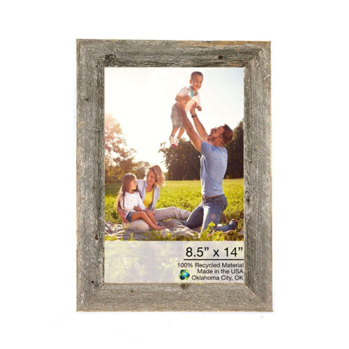 12"X17" Natural Weathered Grey Picture Frame With Plexiglass Holder (380304)