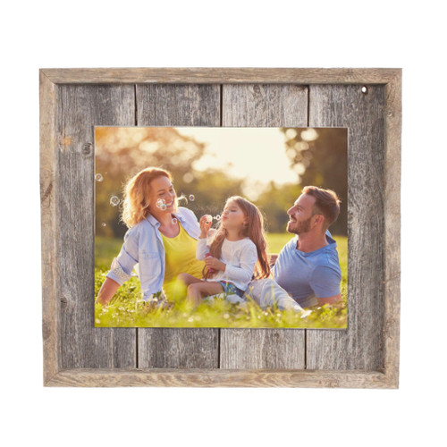 10"X11" Natural Weathered Grey Picture Frame With Plexiglass Holder (380322)