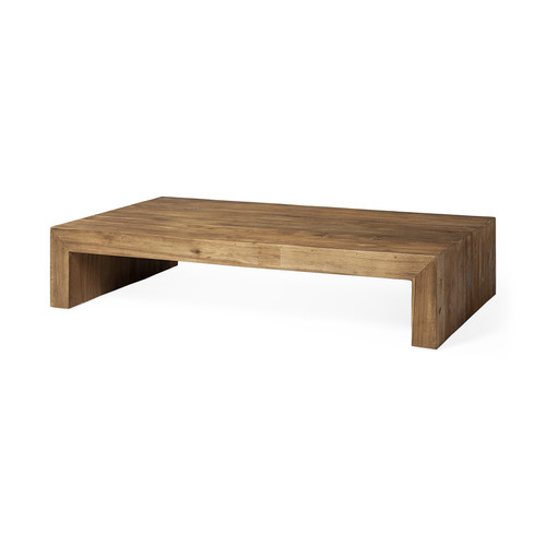 Rectangle Brown Wooden Coffee Table (380383)