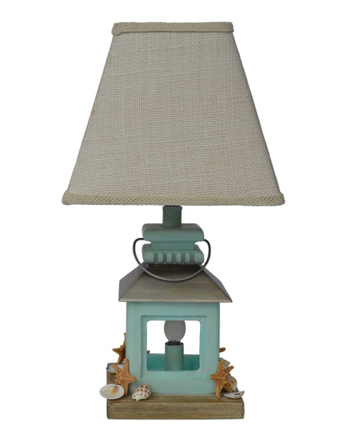 Coastal Accent Lamp With Shells Starfish And Night Light (380528)