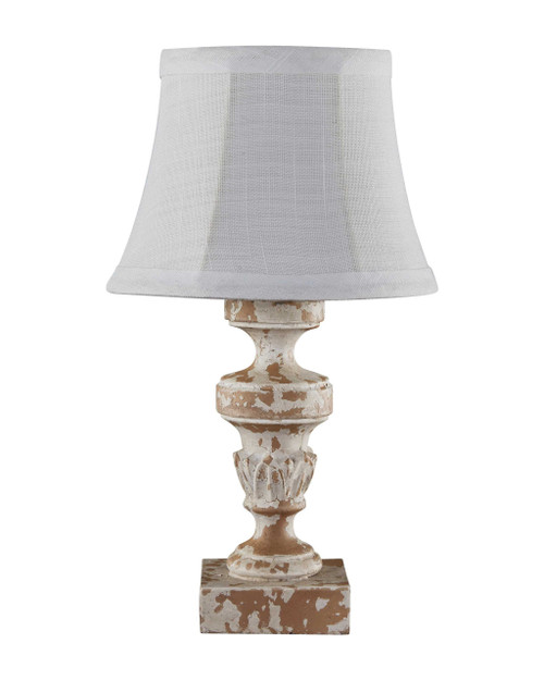 Distressed White Accent Lamp (380539)