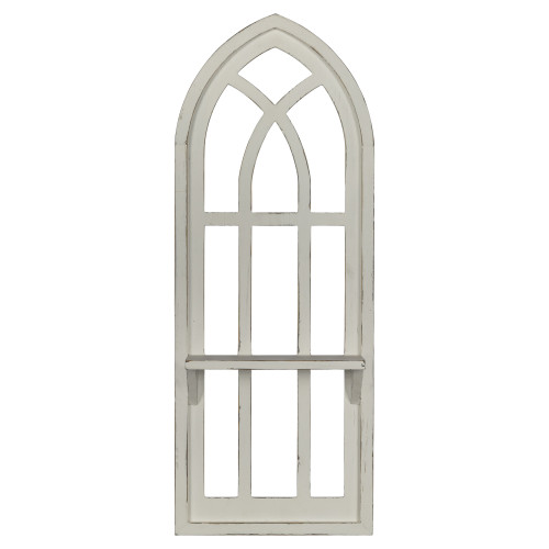 Stratton Home Decor Distressed Window Arch With Shelf Wall Decor (380886)