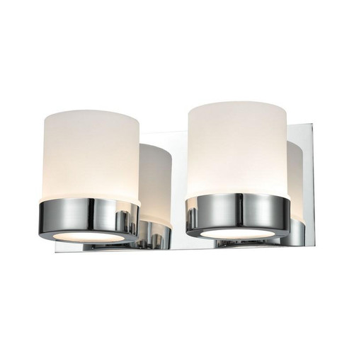Mulholland 2 Light Vanity In Chrome And Opal Glass (BV2122-10-15)