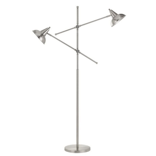 60W X 2 Canterbury Metal Adjustable Floor Lamp (BO-2794FL-BS)