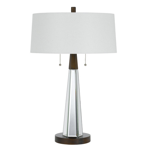 60W X 2 Caserta Mirror Table Lamp With Linen Shade (BO-2743TB)