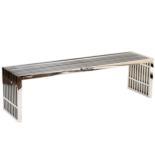 Gridiron Large Stainless Steel Bench EEI-570-SLV