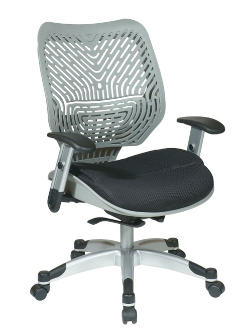 Space Seating Unique Self Adjusting Spaceflex Fog Back Managers Chair - Fox/ Raven (86-M34C625R)