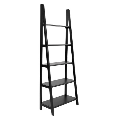 Osp Home Furnishings Brookings Ladder Bookcase - Black (BKS21-BK)