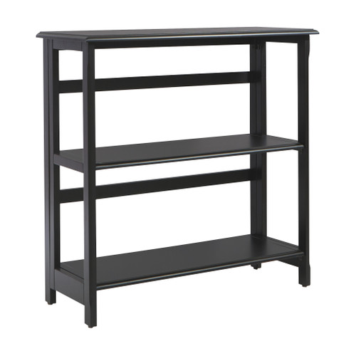 Osp Home Furnishings Brookings 3 Shelf Bookcase - Black (BKS27-BK)
