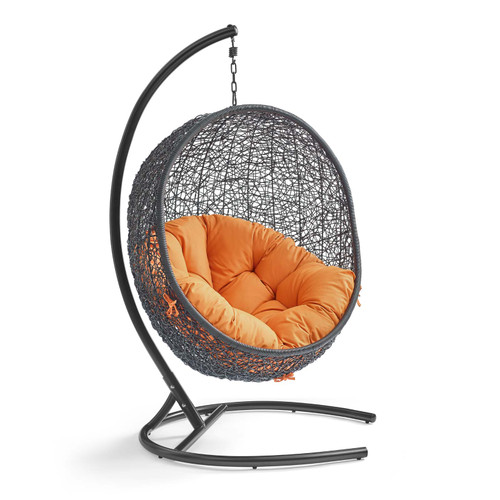 Encase Swing Outdoor Patio Lounge Chair EEI-739-ORA-SET