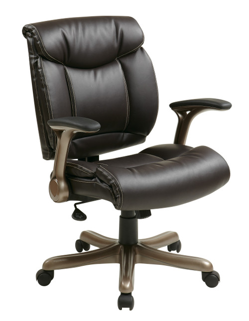 Work Smart Executive Bonded Leather Chair - Espresso (ECH8967K5-EC1)