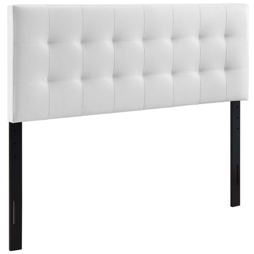 Lily Queen Upholstered Vinyl Headboard MOD-5130-WHI