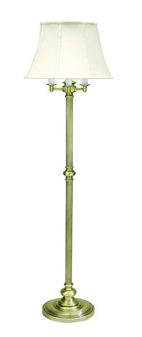 66 Antique Brass Six-Way Floor Lamp (N603-AB)