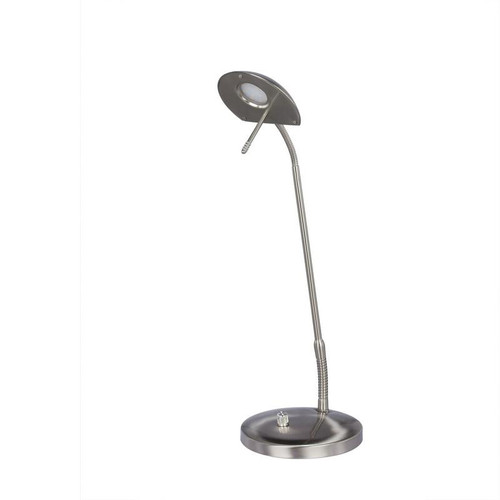 22 Inch Led Metal Table Lamp In Satin Chrome (1446SC)