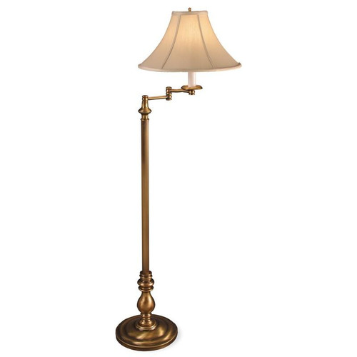 58 Inch Antique Brass Swing Arm Floor Lamp (QF-1191)