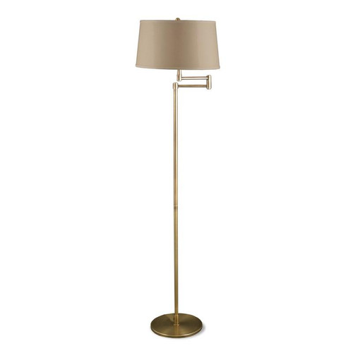 62 Inch Antique Brass Swing Arm Metal Floor Lamp (QF-1588)