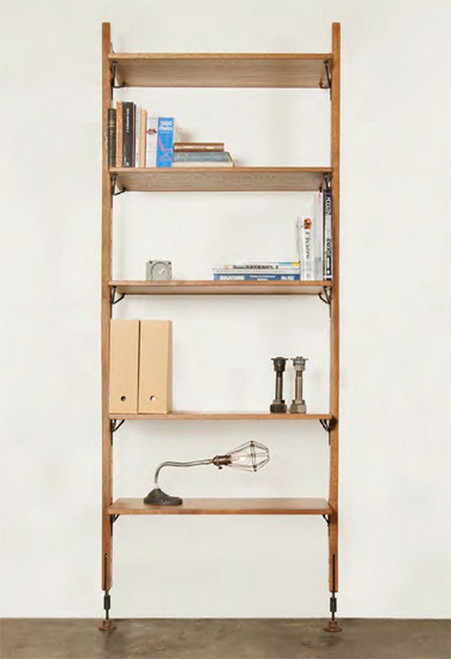 Traditional Oak Wood Rectangle Theo Wall Unit W/ Shelves (HGDA450)