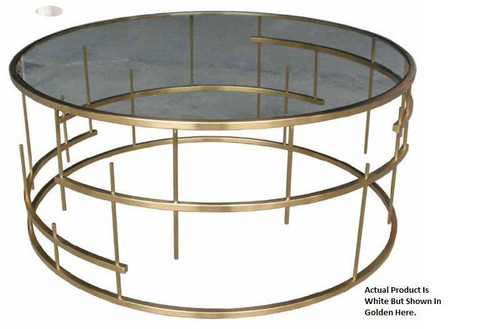 Traditional Stainless Steel Round Tiffany Coffee Table (HGDE217)