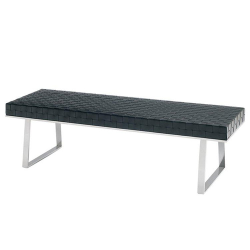 Contemporary Black Steel Rectangle Karlee Bench (HGDJ105)