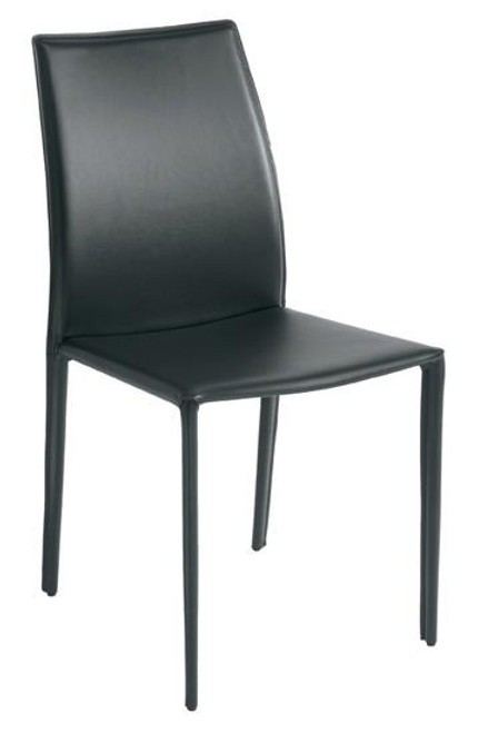 Black Cs Leather Sienna Dining Chair (HGGA283)
