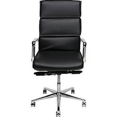 Black Leather Rectangle Lucia High Back Office Chair (HGJL280)