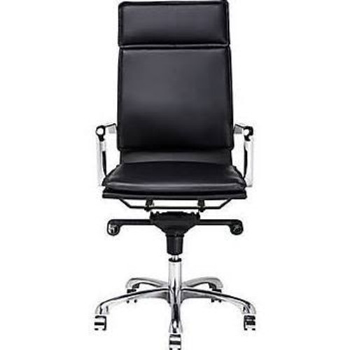 Black Leather Carlo High Back Office Chair (HGJL304)