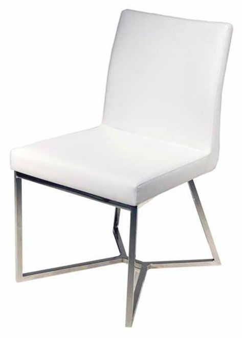 White Steel Patrice Dining Chair (HGTB161)