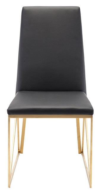 Modern Black Steel Rectangle Caprice Dining Chair (HGTB317)