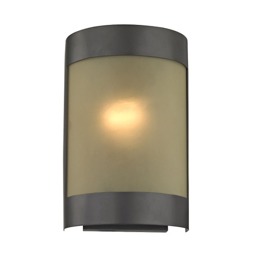 1-Light Wall Sconce In Oil Rubbed Bronze With Light Amber Glass (5181WS/10)