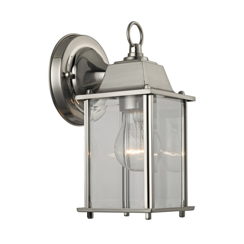 1 Light Outdoor Wall Sconce In Brushed Nickel (9231EW/80)