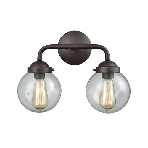 Beckett 2 Light Bath In Oil Rubbed Bronze And Clear Glass (CN129211)