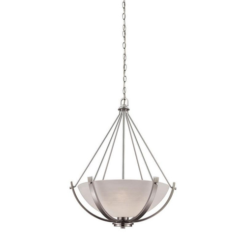 Casual Mission 3 Light Chandelier In Brushed Nickel (CN170342)