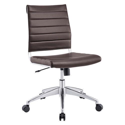 Jive Armless Mid Back Office Chair EEI-1525-BRN