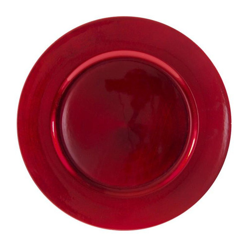 Lacquer Round 13" Red Charger Plates- Pack Of 24 (LARD-24)