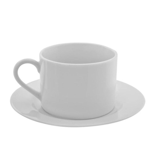 Z-Ware White Porcelain Can Cup/Saucer, 8 Oz. (Pack Of 24) By (ZW-9)