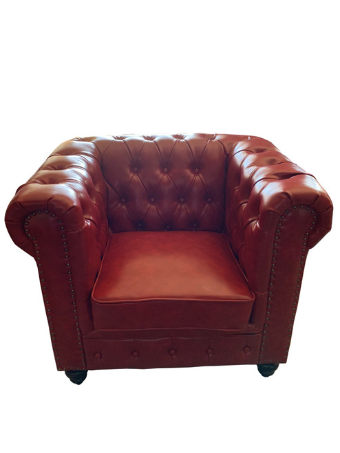 Classic Chesterfield Chair Red (12014093)