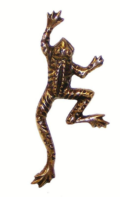 Frog Cabinet Knob - Antique Brass (236-AB)