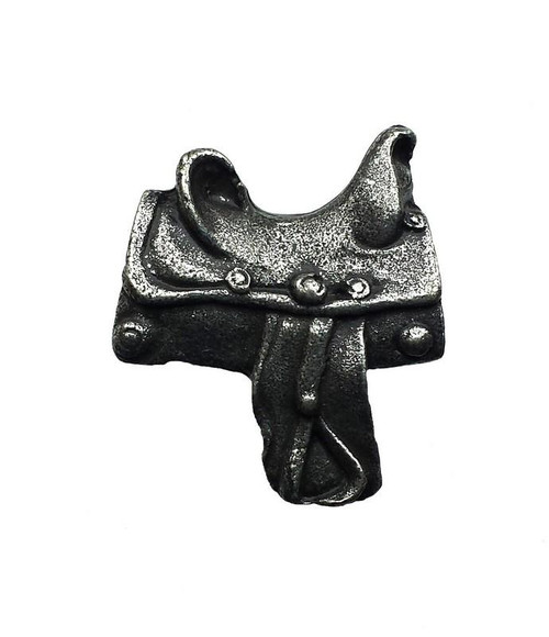 Horse Saddle Cabinet Knob - Pewter (343-P)