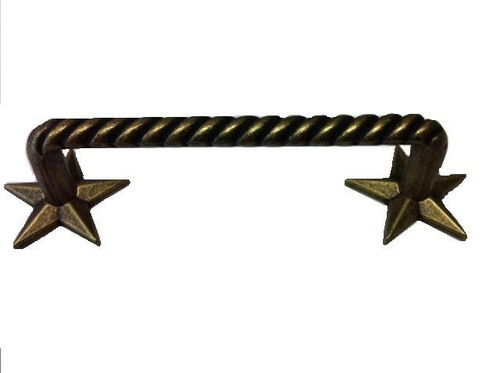 Rope With Stars Cabinet Pull - Antique Brass (365-AB)
