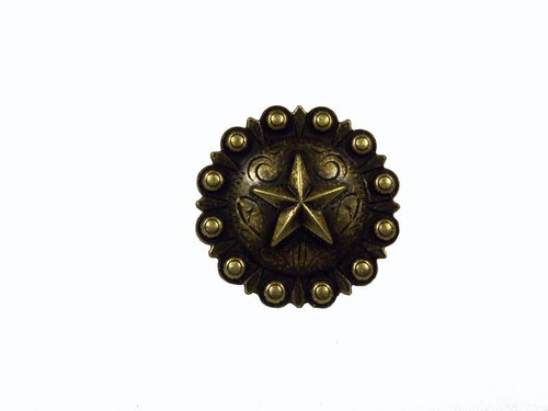 Berry Star Cabinet Knob - Antique Brass (366-AB)