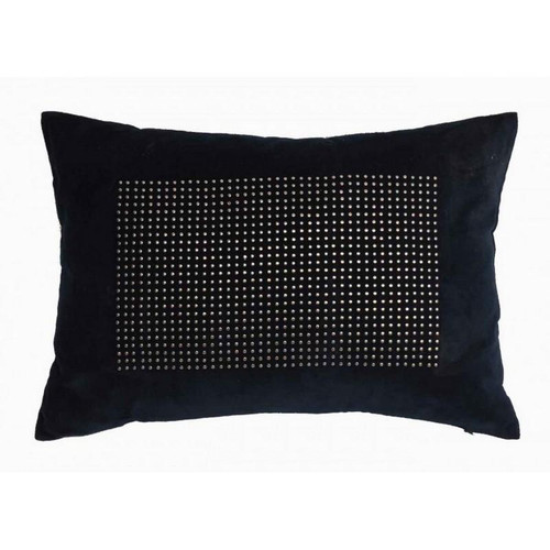 Ciro Navy Blue Velvet Pillow W/ Silver Studs In The Center (CIRO01C-NY)